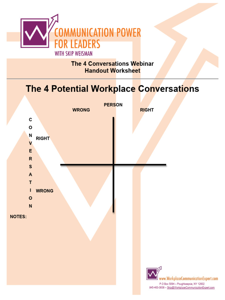 4conversations WebinarWorksheetHandout | PDF