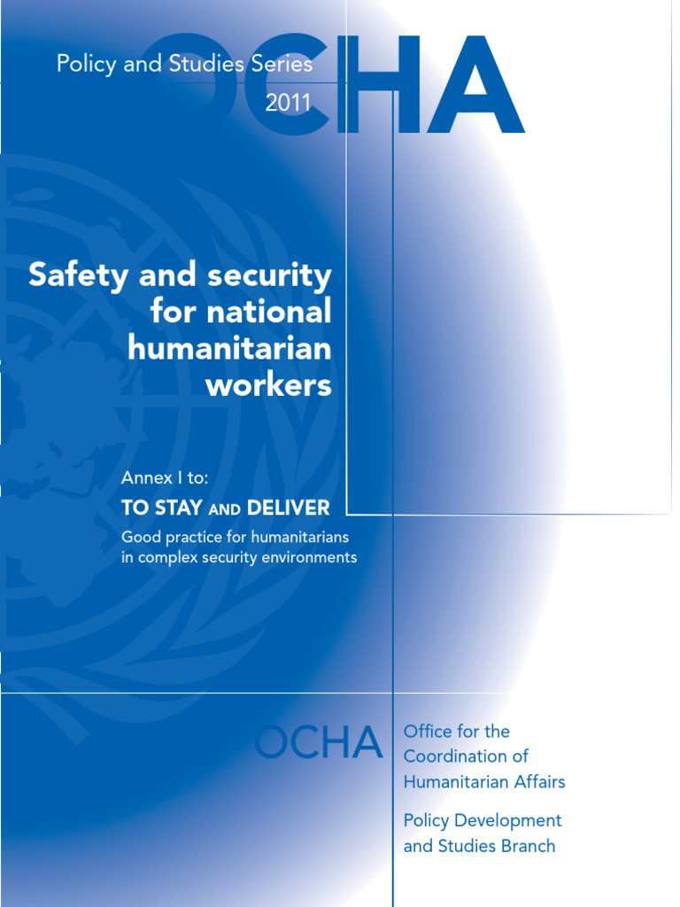 Safety and Security For National Humanitarian Workers, PDSB, 2011 ...