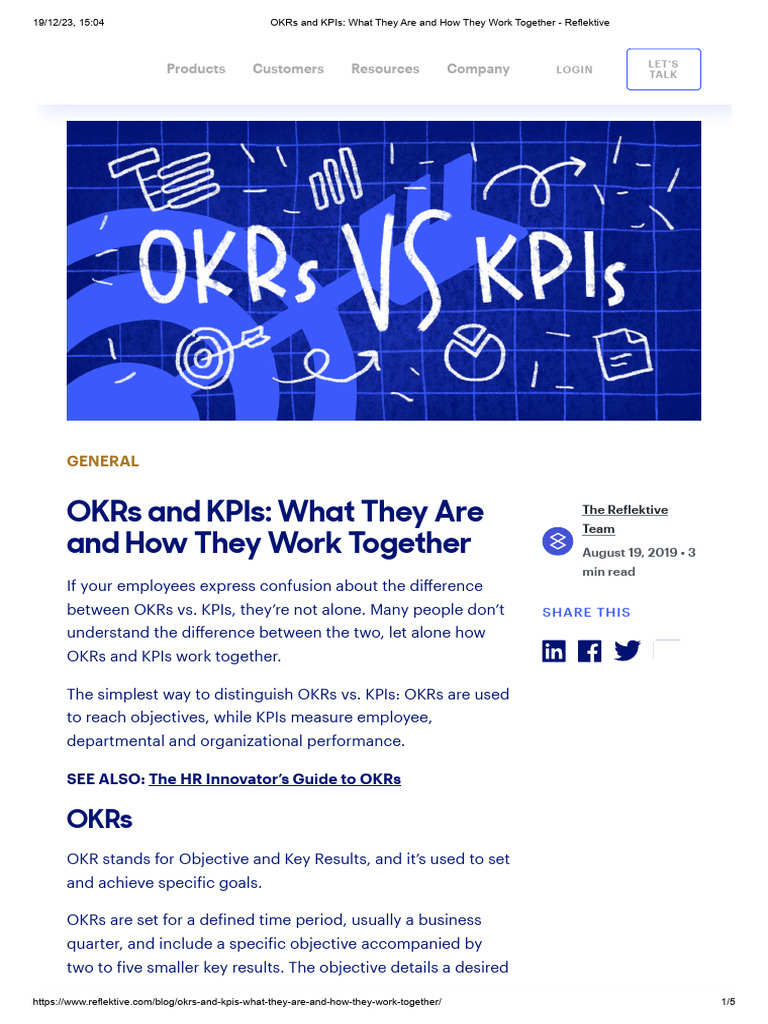 Understanding OKRs and KPIs | PDF | Performance Indicator | Goal