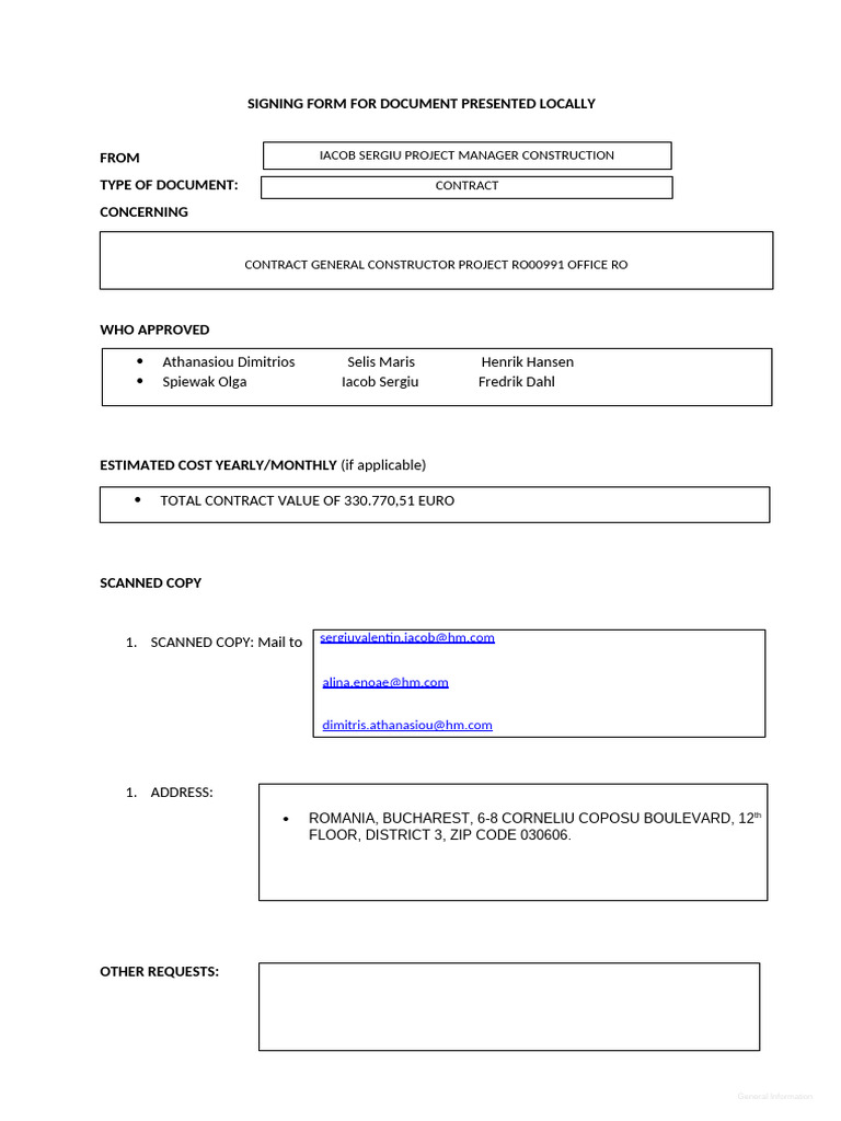 Local Document Signing Form Details | PDF