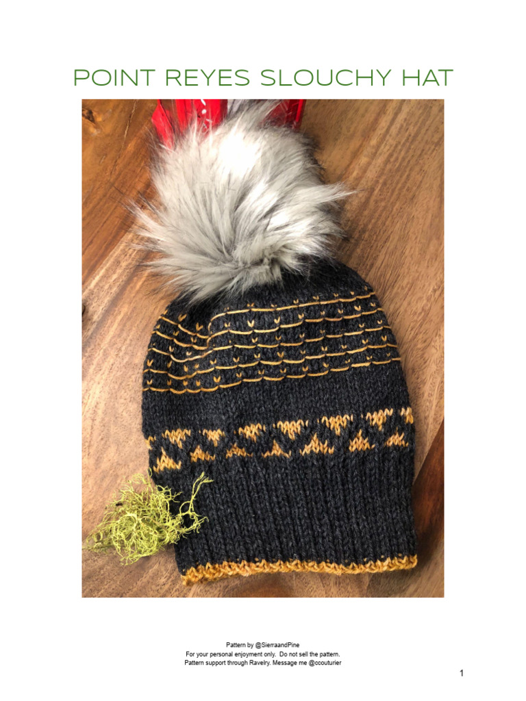 Point Reyes Hat V10.16.2024 | PDF | Knitting | Crafts