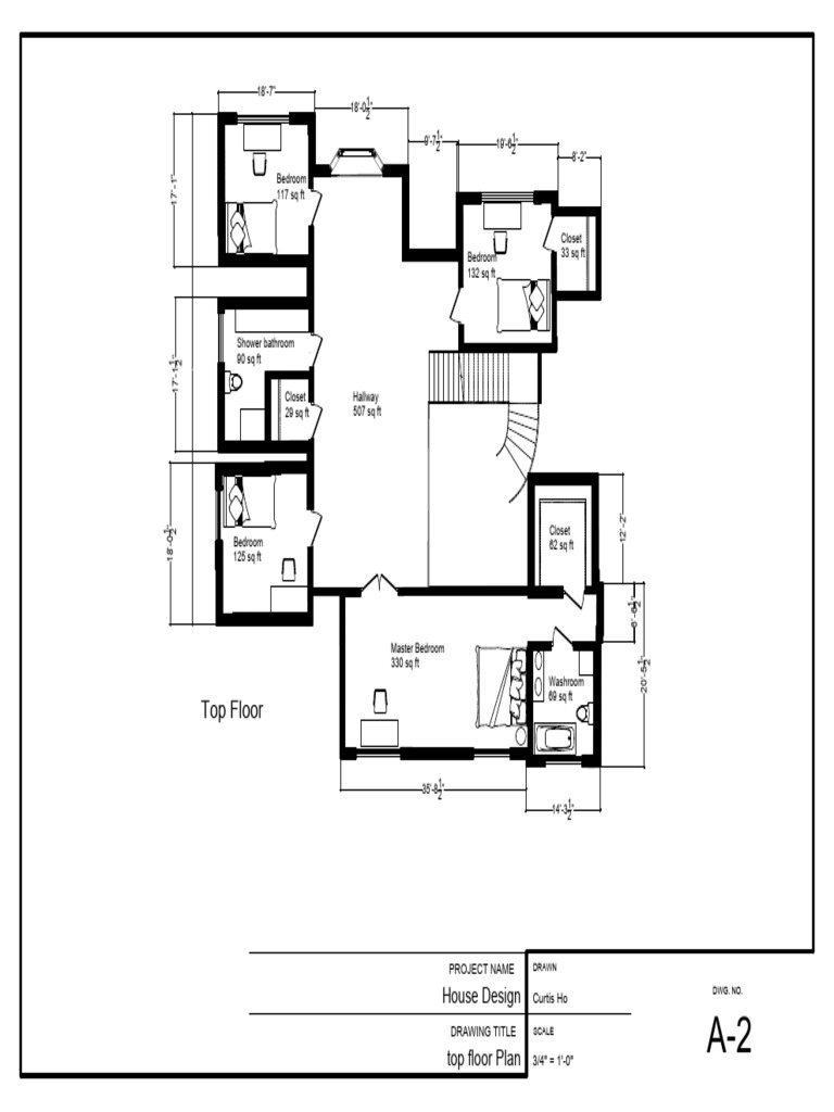 Top Floor Plan | PDF | Room | Interior Design