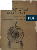Radvánszky Béla-A Héderváry Család Oklevéltára 1. 1909.