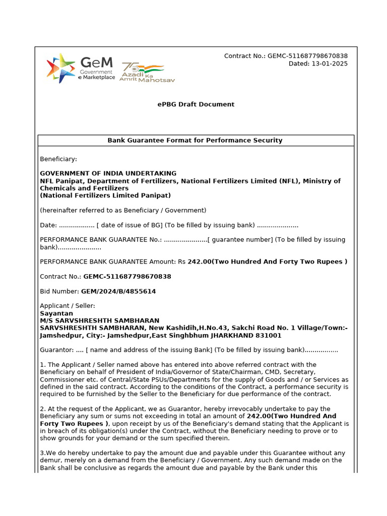 ePBG Draft and Advising Guidelines | PDF | Guarantee | Civil Law (Legal ...