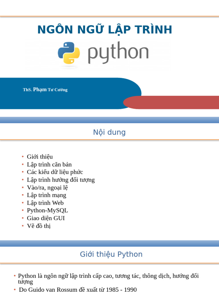 Bai Giang Mon Python | PDF