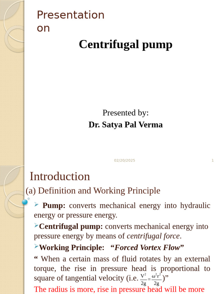 Centrifugal Pump Mechanics and Efficiency | PDF | Pump | Turbine