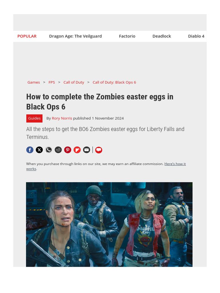 BO6 Zombies Easter Egg Guide | PDF