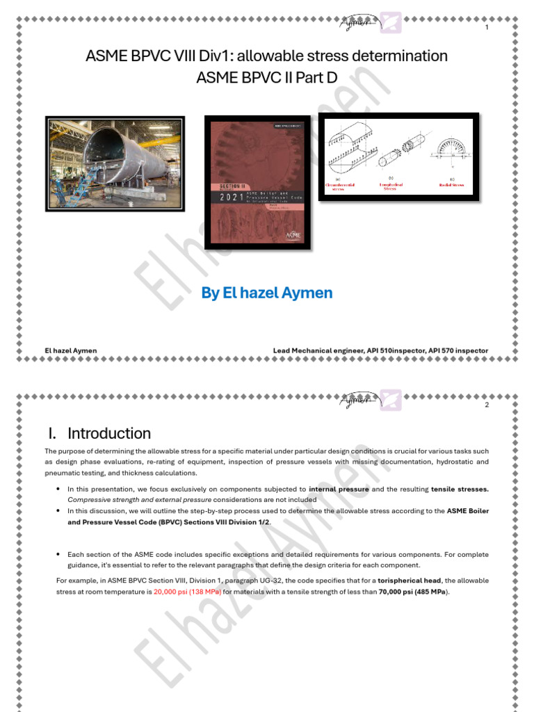 ASME VIII Div 1 Allowable Stress Guide | PDF | Physical Sciences ...