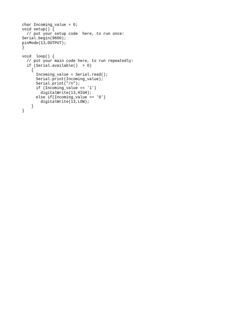 Code For Led Bluetooth Control | PDF