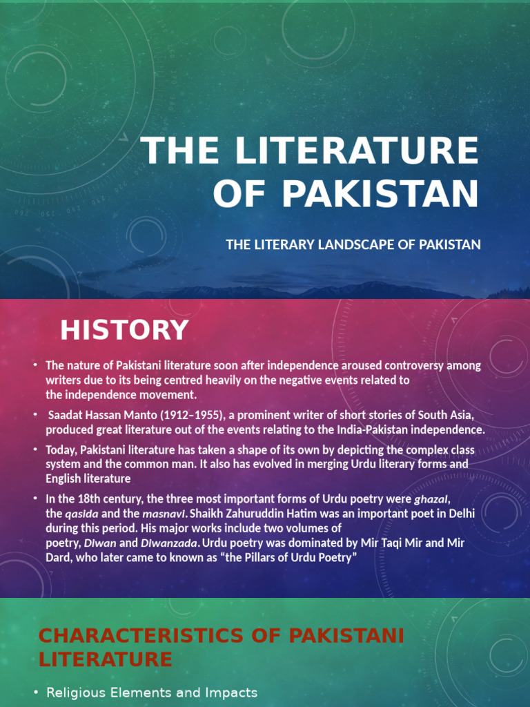 Overview of Pakistani Literature | PDF | Urdu