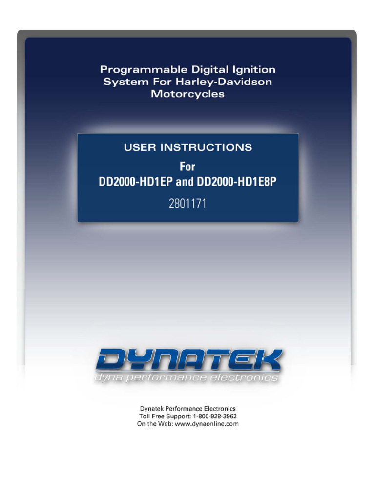 Dyna 2000 Ignition System User Guide | PDF | Harley Davidson | Ignition ...