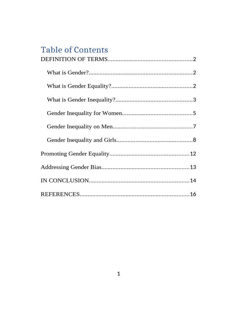 Understanding Gender Inequality Issues | PDF | Gender Studies | Gender ...
