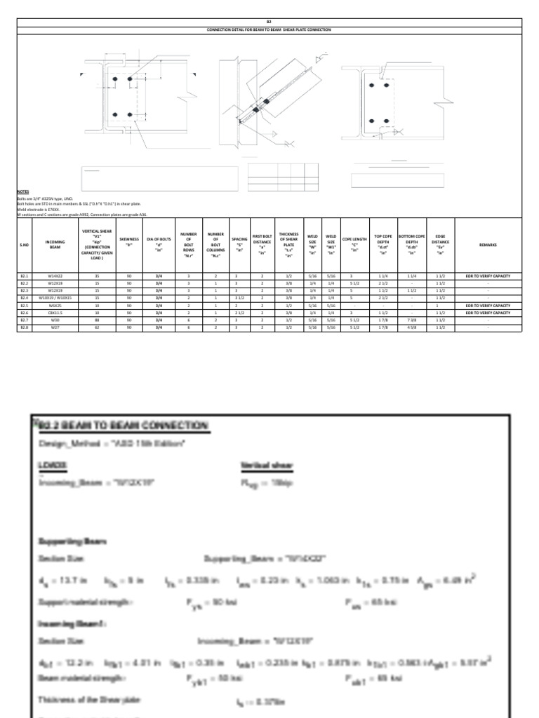 Beam Connection Design Specifications | PDF | Buckling | Beam (Structure)