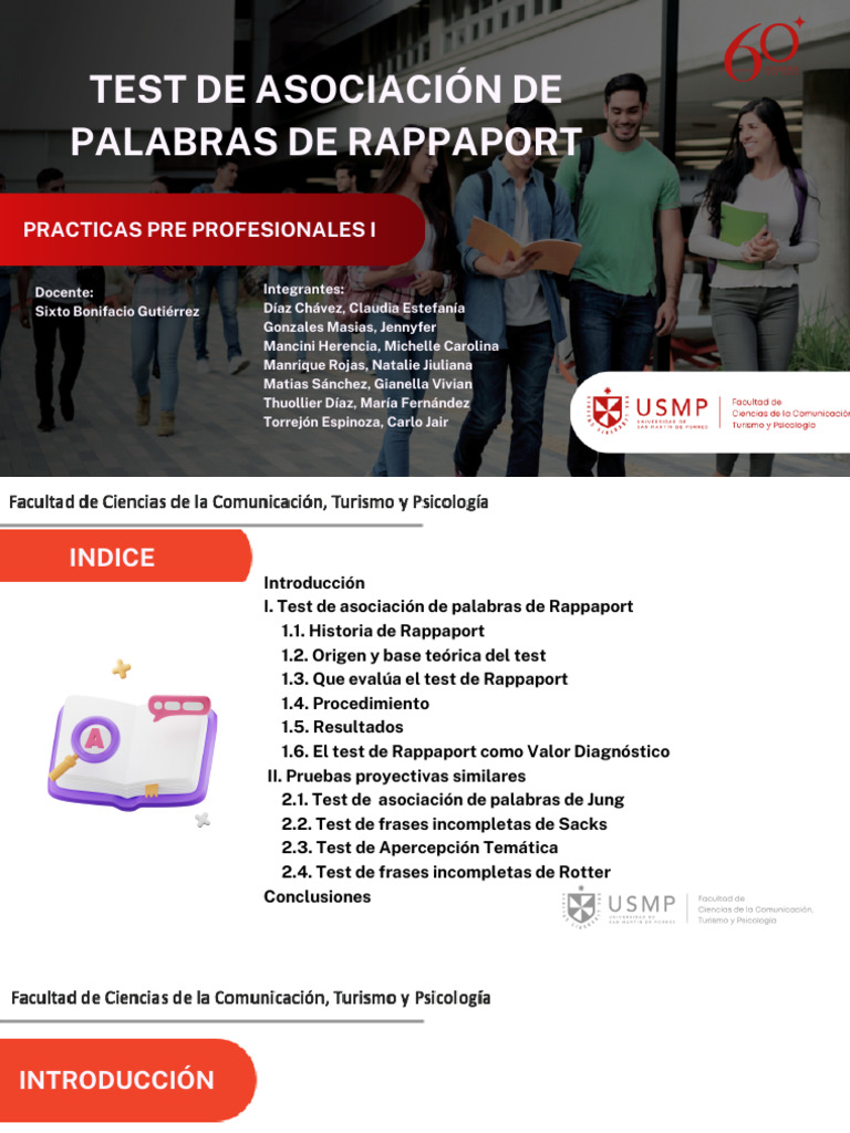 Test de Asociación de Palabras en Psicología | PDF | Mente inconsciente ...