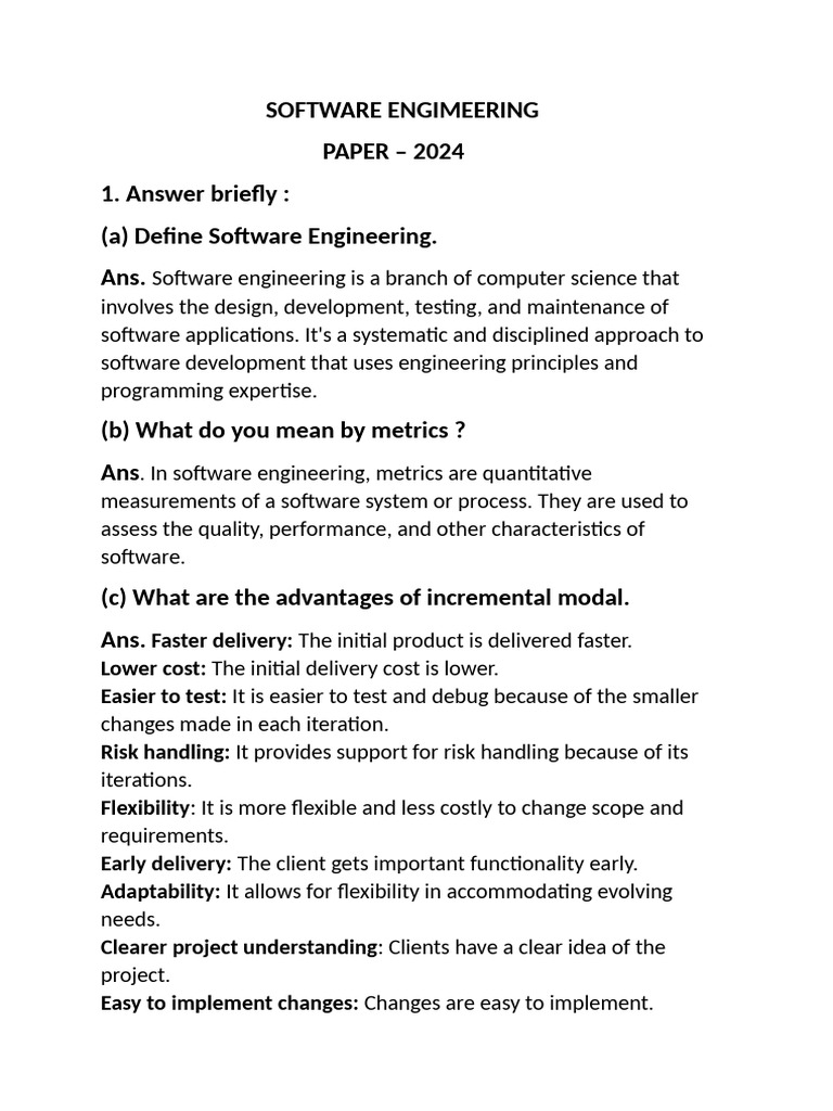Software Engimeering 2024 | PDF | Software Testing | Class (Computer ...