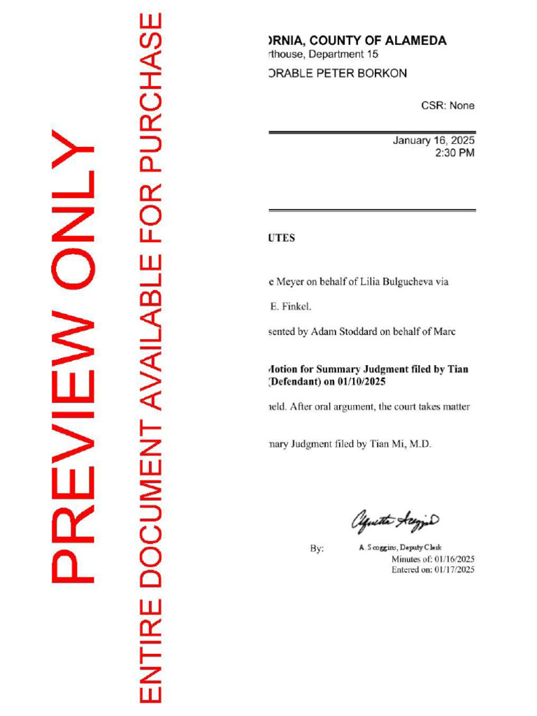 Preview 59782798 01 17 2025 Minute Order | PDF