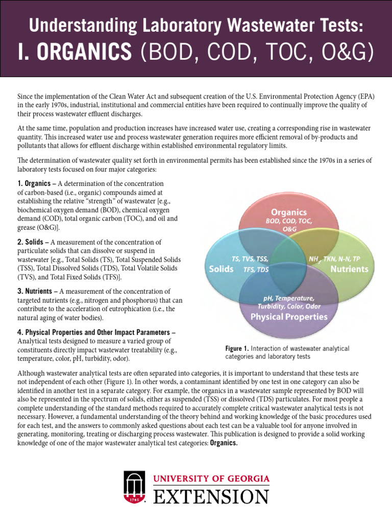 Understanding Wastewater Organics Tests | PDF | Total Organic Carbon ...