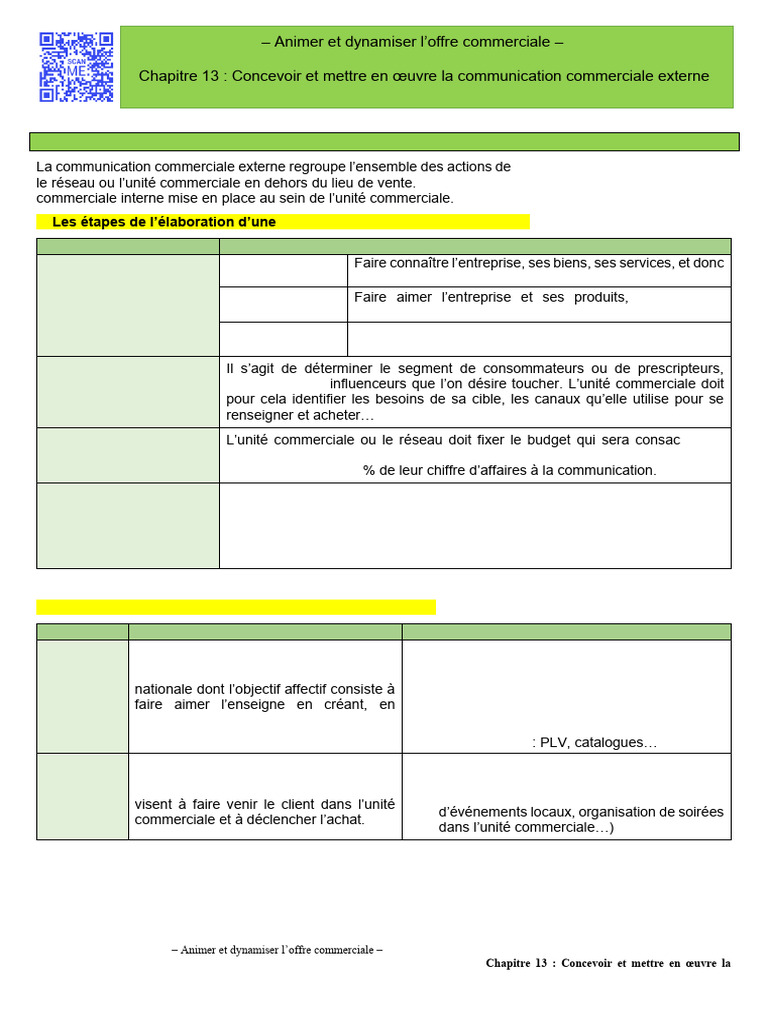 Communication commerciale externe en BTS MCO | PDF | Commercialisation ...