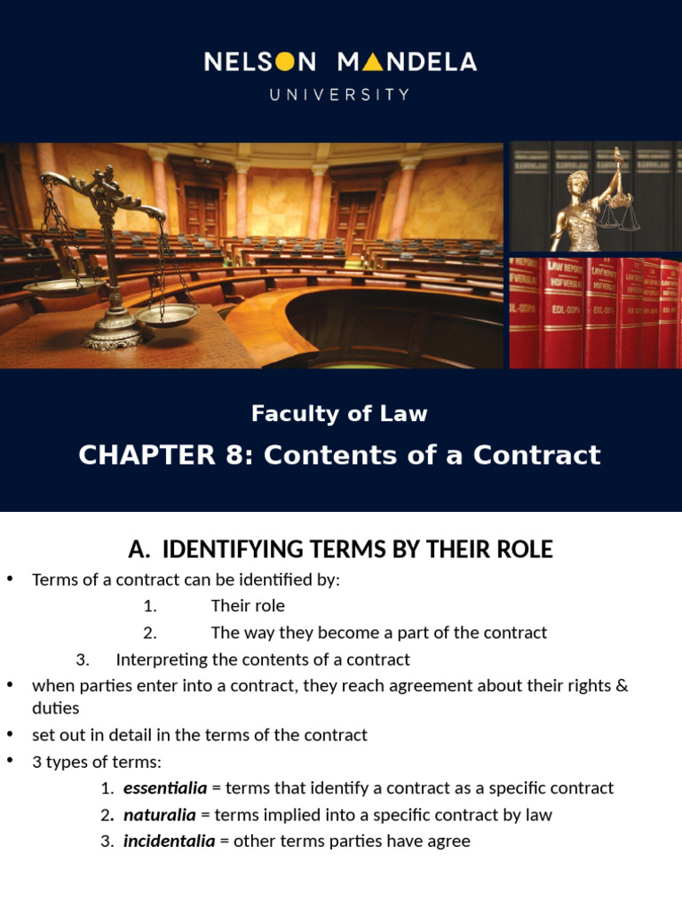 Contract Terms: Essentialia, Naturalia, Incidentalia | PDF ...
