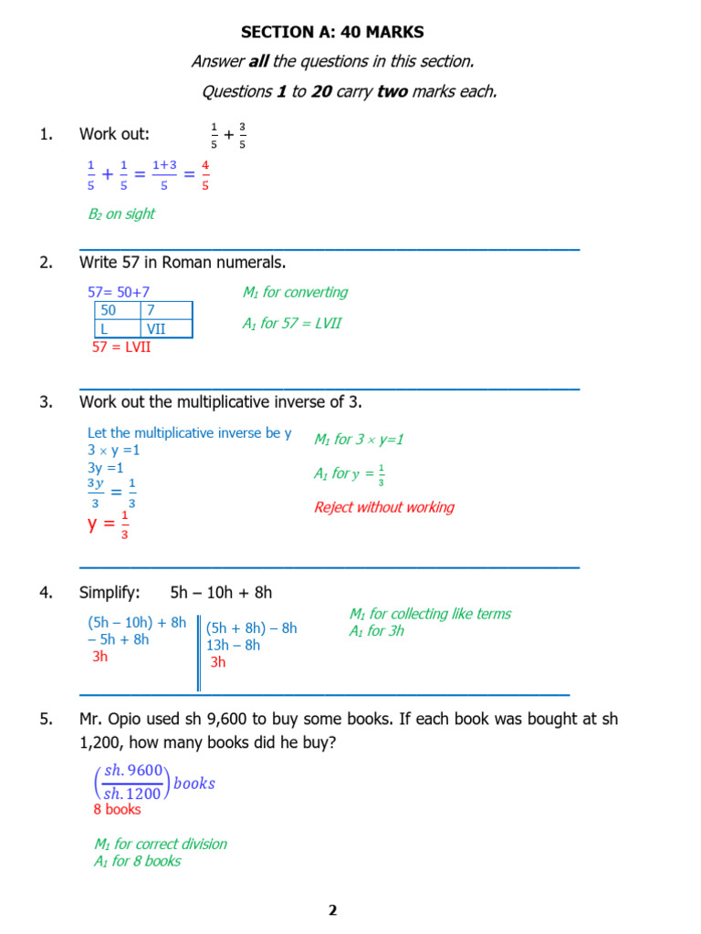 Math Practice Questions and Solutions | PDF