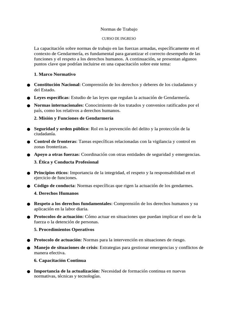 Capacitacion en Normas de Trabajo | PDF | Derechos humanos ...