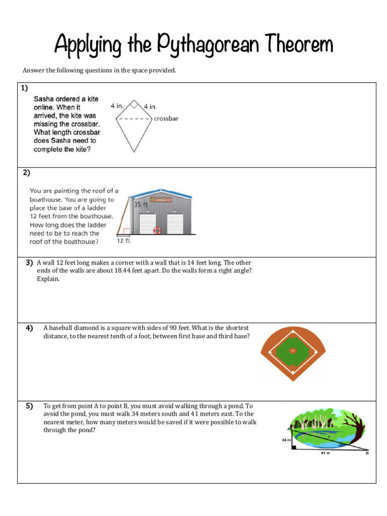 Real-World Applications of Pythagorean Theorem | PDF