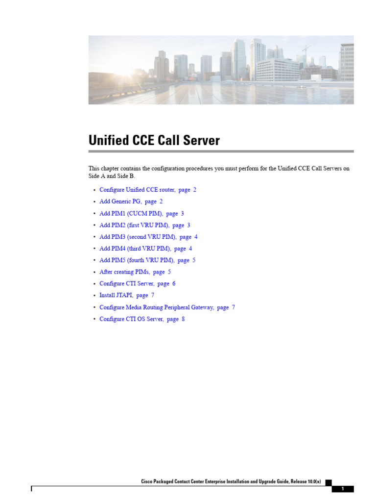 Unified CCE Call Server Configuration Guide | PDF | Router (Computing ...