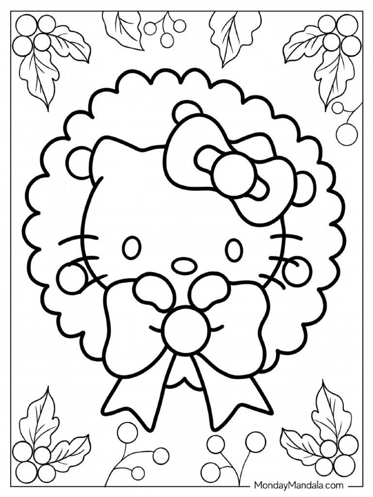 Kawaii Outline of Hello Kitty - S Face | PDF