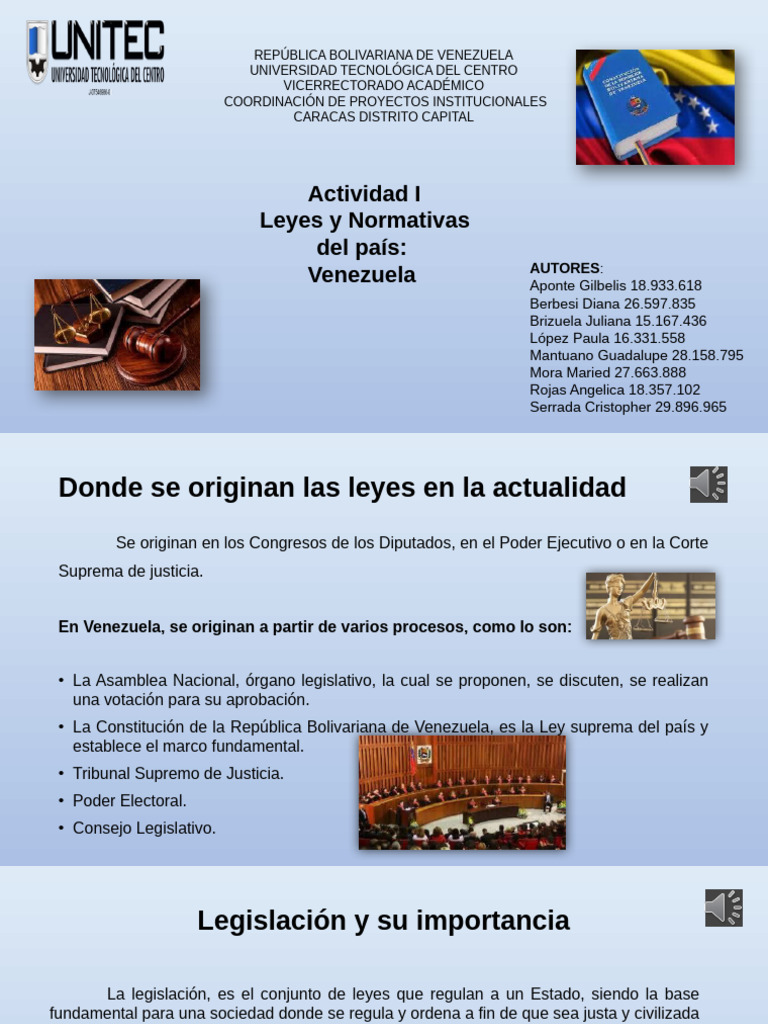 Leyes Y Normativas En Venezuela PDF Constituci n Venezuela