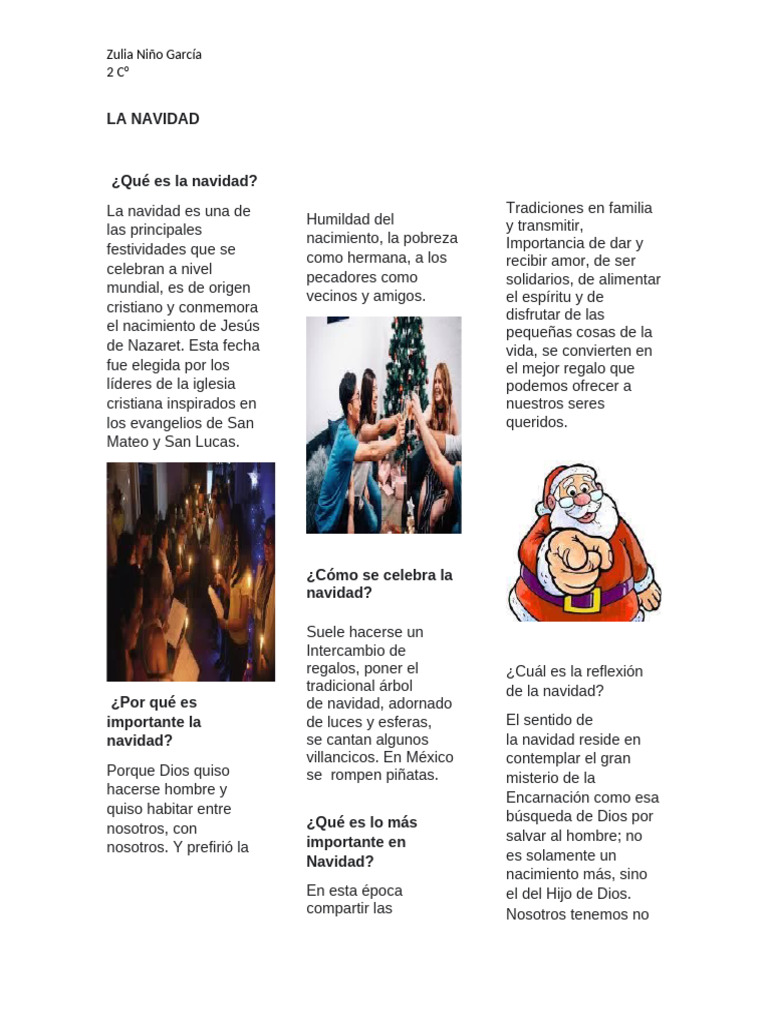 Importancia y Tradiciones de la Navidad | PDF | Navidad | Natividad De ...