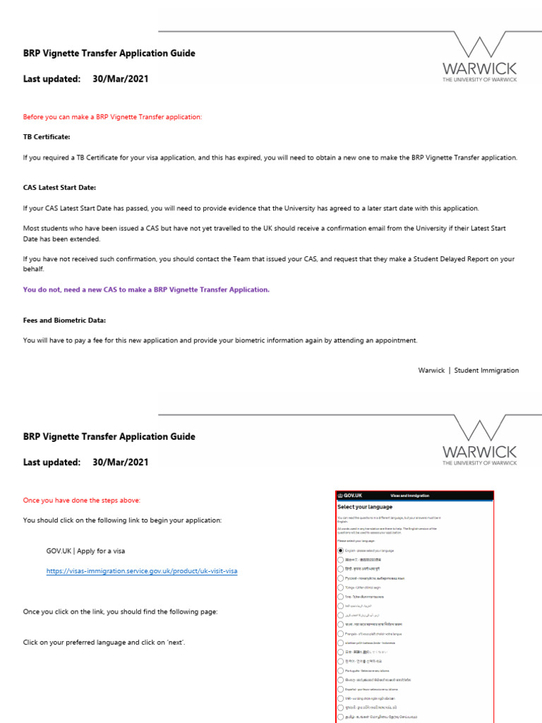 BRP Vignette Transfer Guide | PDF | Travel Visa | Government And Personhood