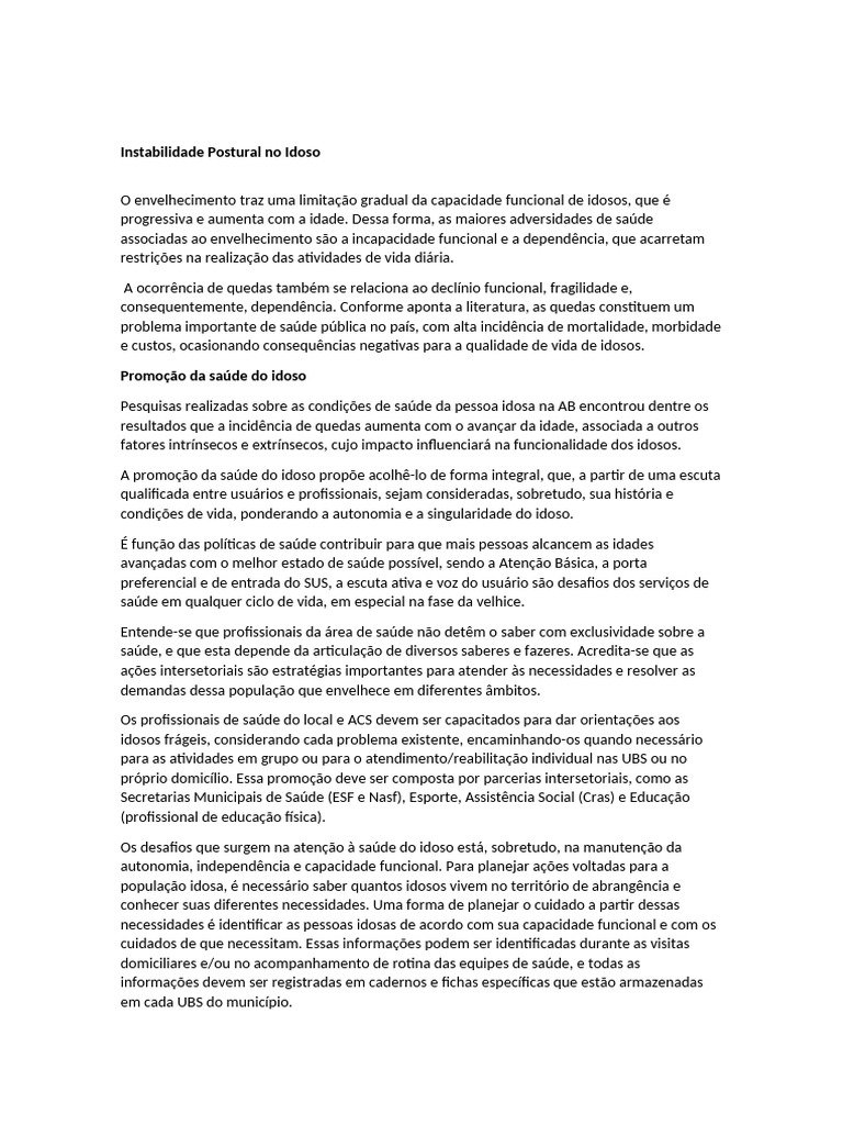 Seminario Saúde Do Idoso | PDF | Terceira idade | Envelhecimento