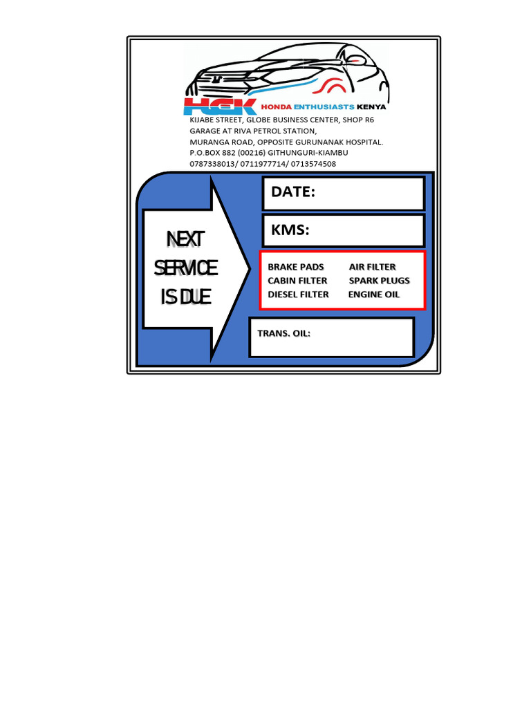 Vehicle Service Reminder and Location | PDF