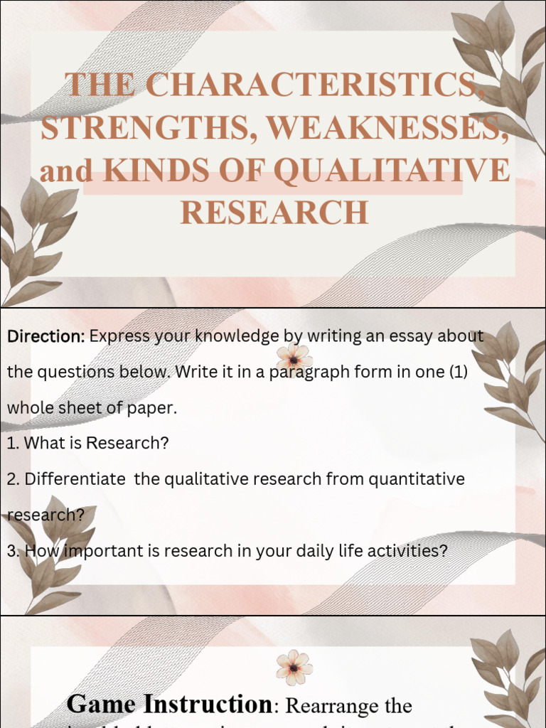 Qualitative Research: Traits and Types | PDF | Qualitative Research | Data