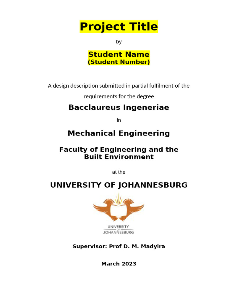 Design Description Template (1) | PDF | Plagiarism
