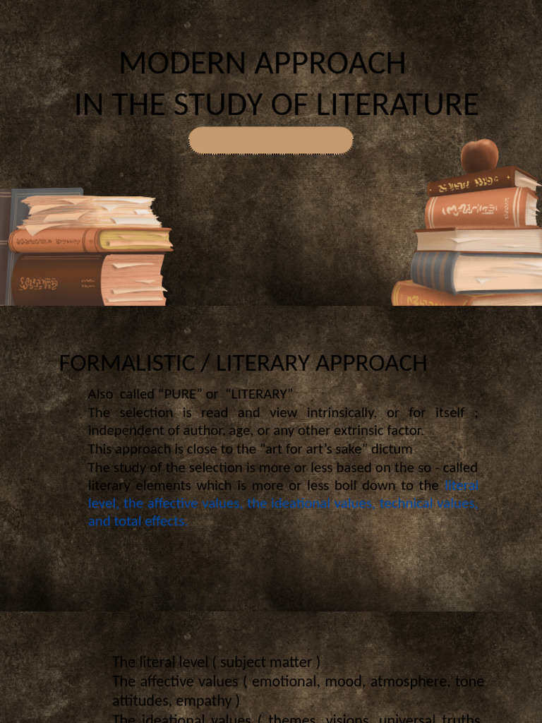 Modern Approach in The Study of Literature | PDF | Affect (Psychology ...