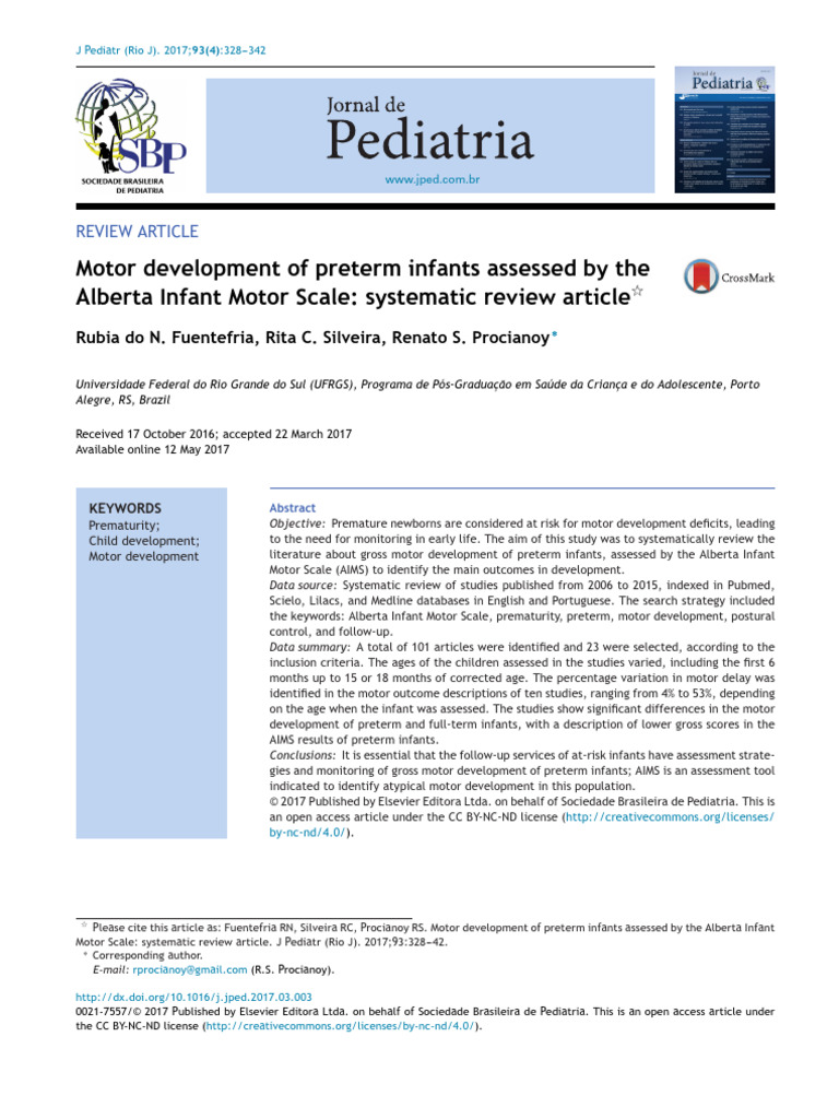 Motor Development in Preterm Infants | PDF | Preterm Birth | Medical ...