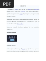 Capacitor: Electrical Energy Electric Field Conductors Charges