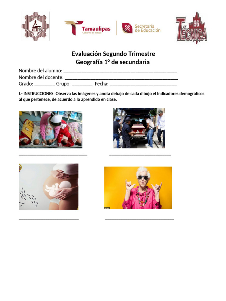 Examen de Geografia Segundo Trimestre | PDF