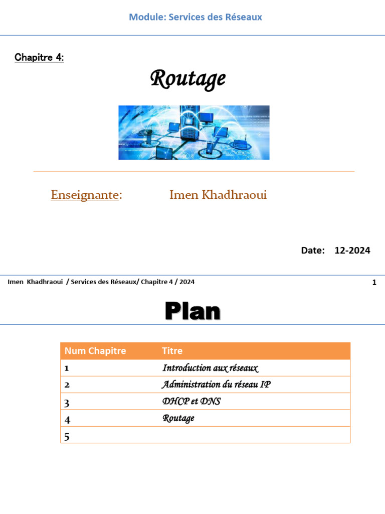 Routage IP : Statique et Dynamique | PDF | Routage | Protocoles de ...