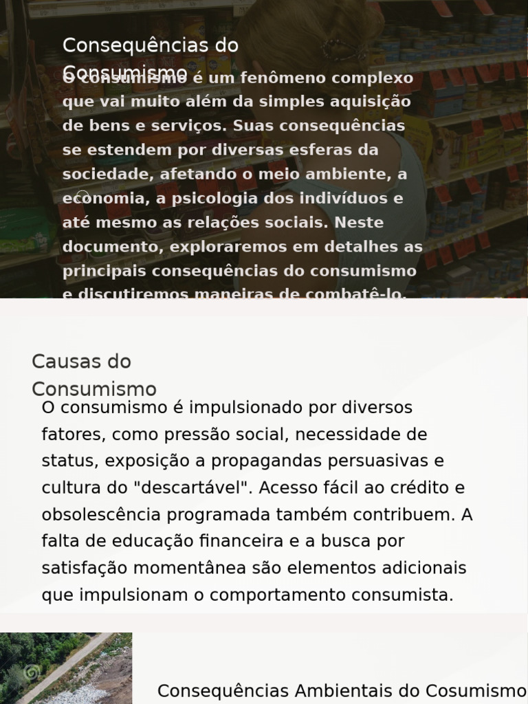 Consequências do Consumismo na Sociedade | PDF | Consumismo ...