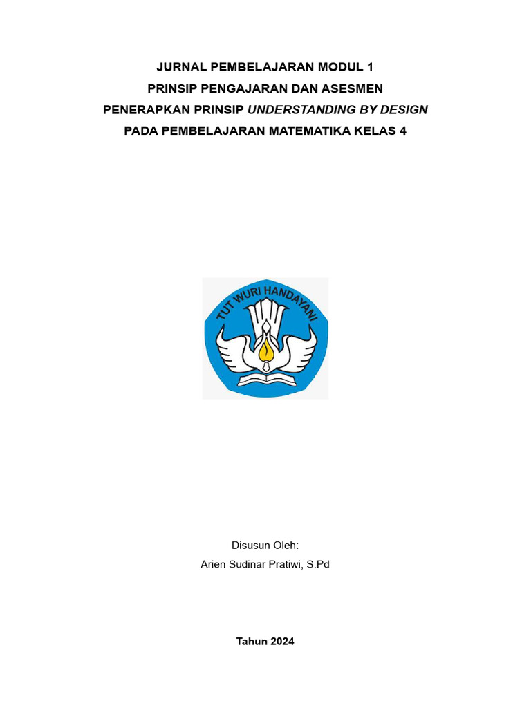 Jurnal Pembelajaran Modul 1 UbD Matematika | PDF
