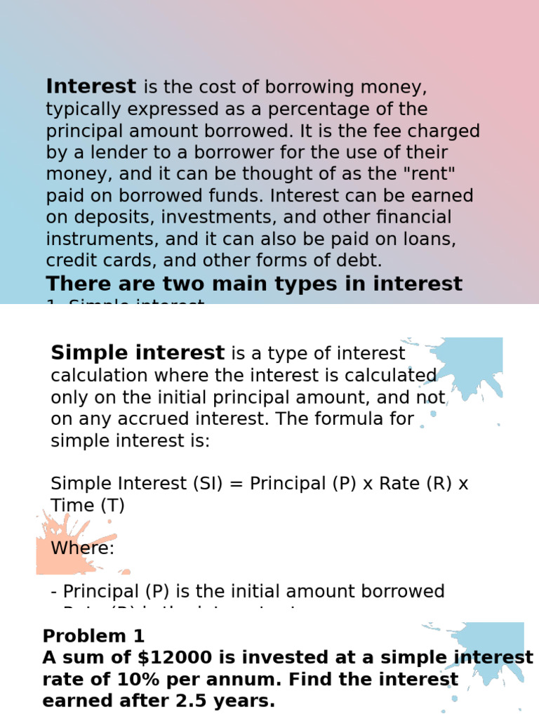 Understanding Simple and Compound Interest | PDF | Interest | Compound ...