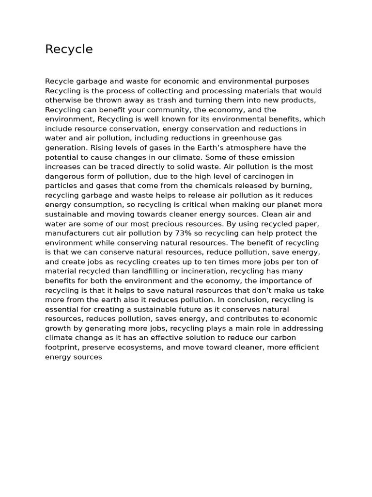 Recycle | PDF