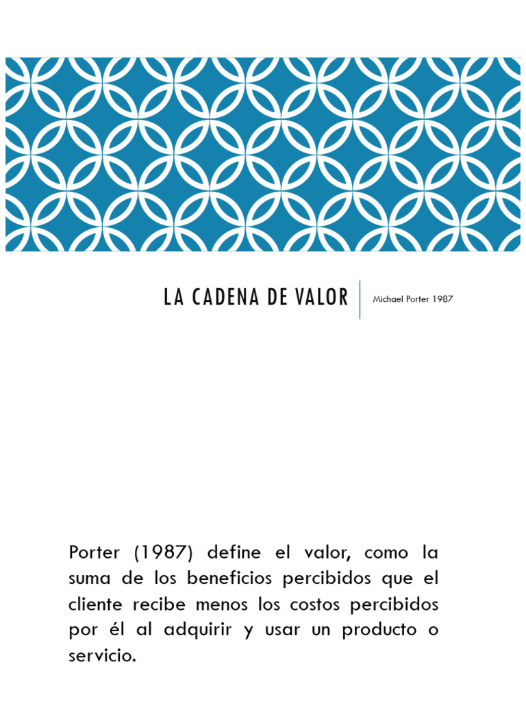 Cadena de Valor según Michael Porter | PDF