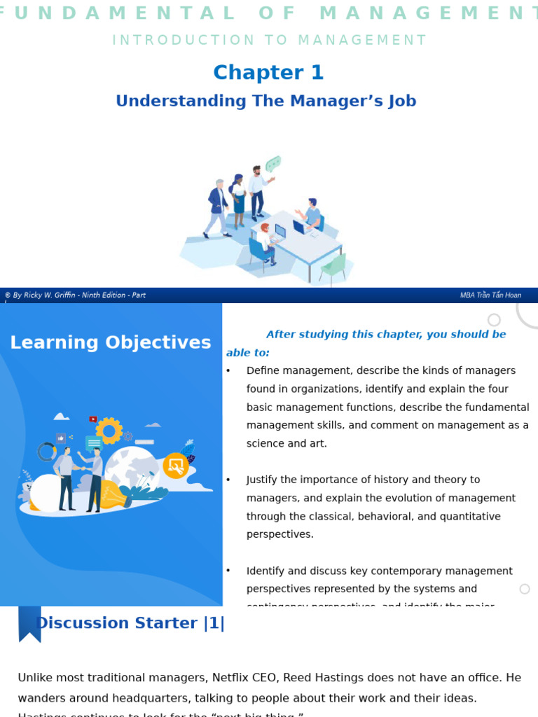 Ch01 - Understanding The Manager's Job | PDF | System | Organizational ...