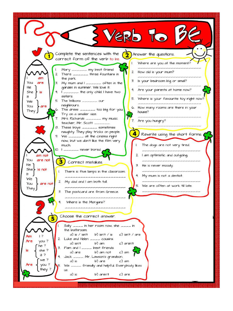 VERB TO BE COMPLETED | PDF