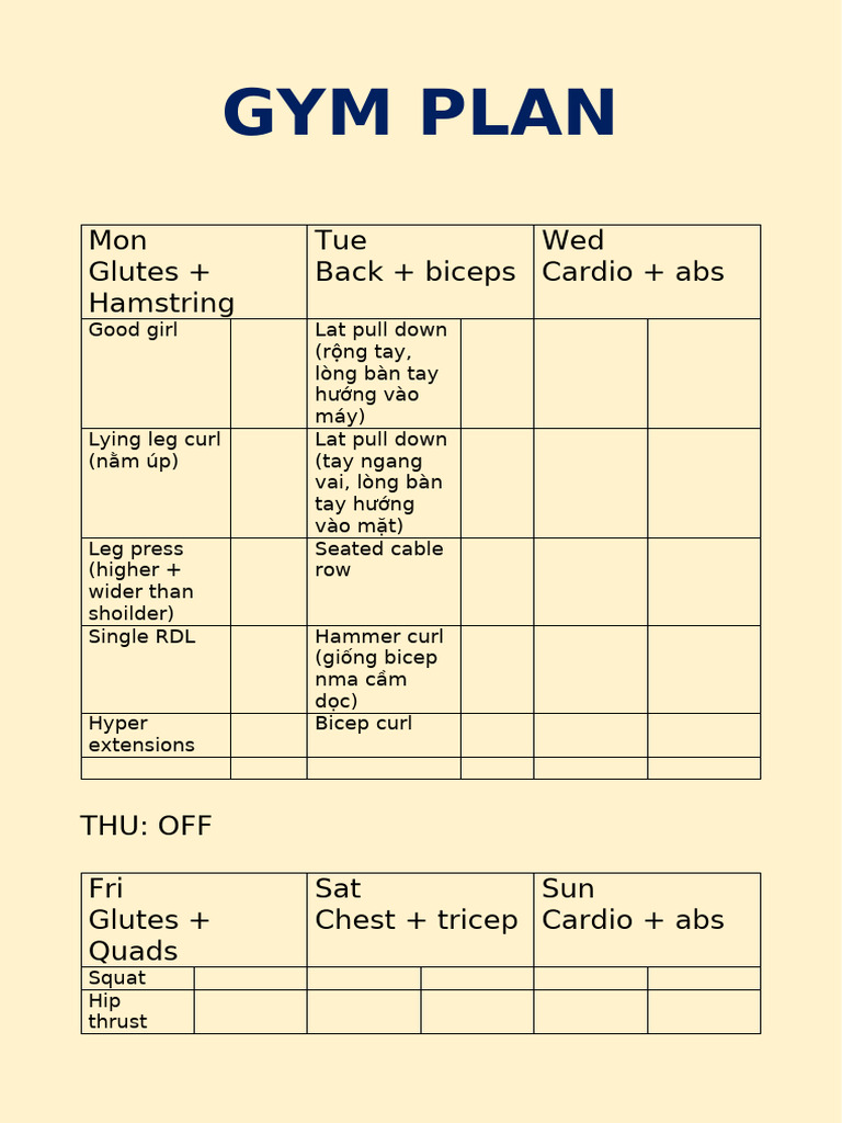 Gym Plan | PDF