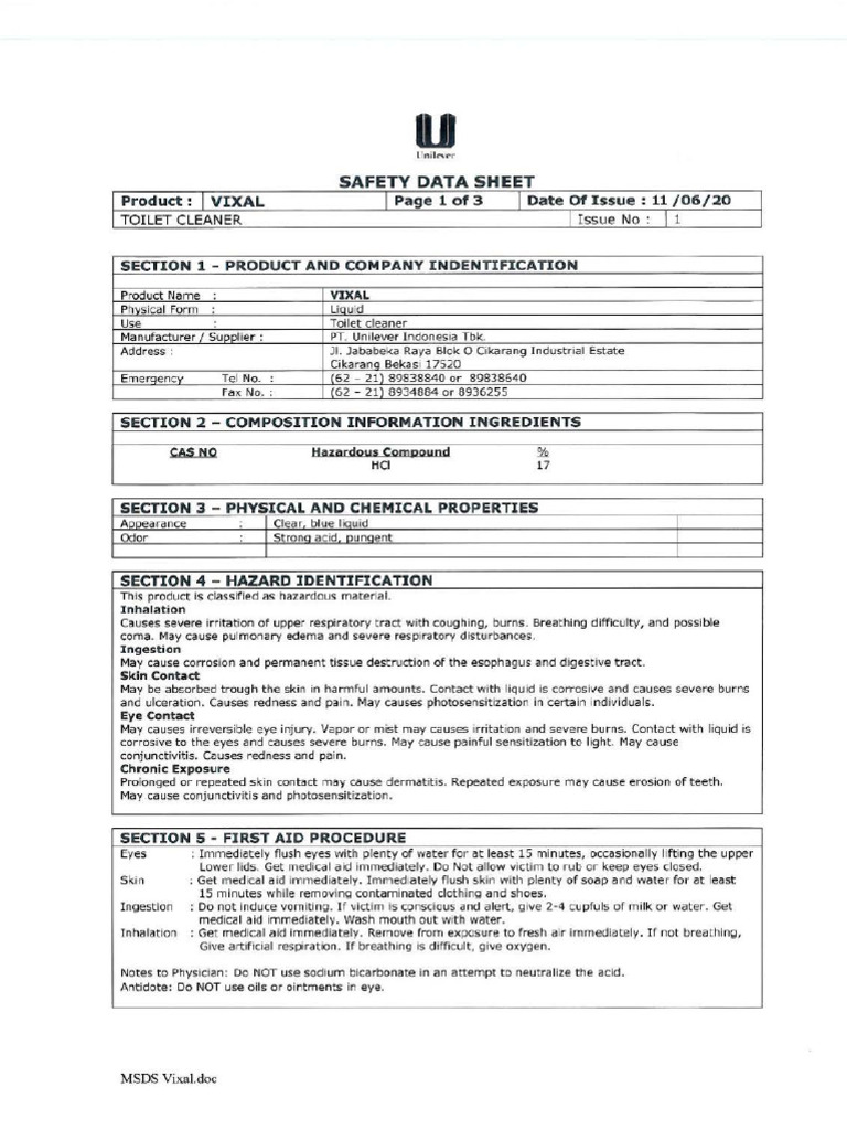 Vixal - Unilever 110620 | PDF