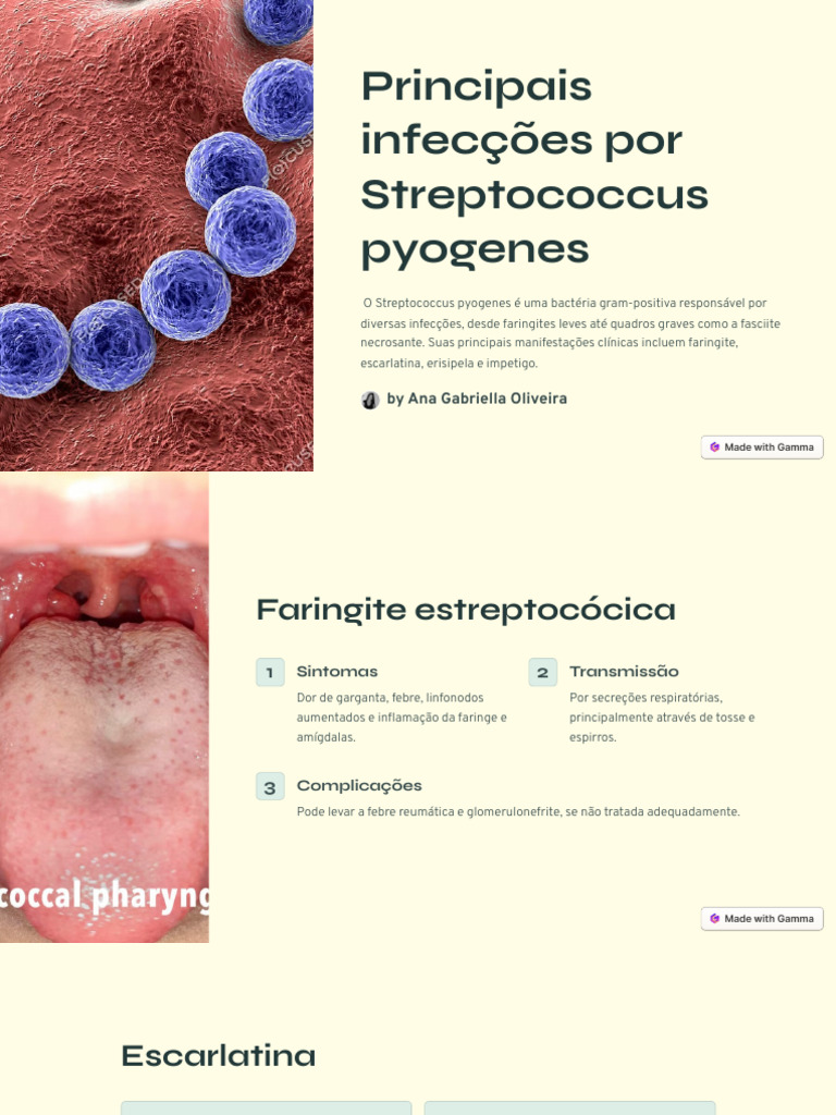 Infecções por Streptococcus pyogenes | PDF | Infecção | Doenças e ...